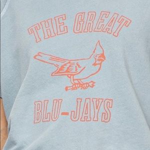 The Great.  Short Sleeve College Sweatshirt Blue Jay 2